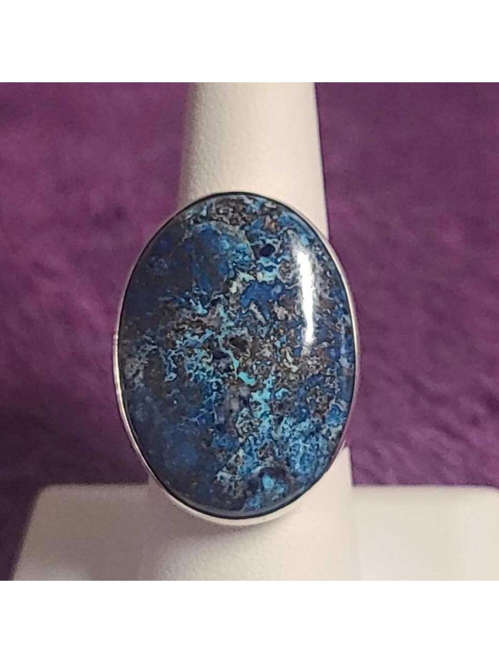 RARE Jay King Blue Apatite Oval Stone Sterling Silver Ring Size 8